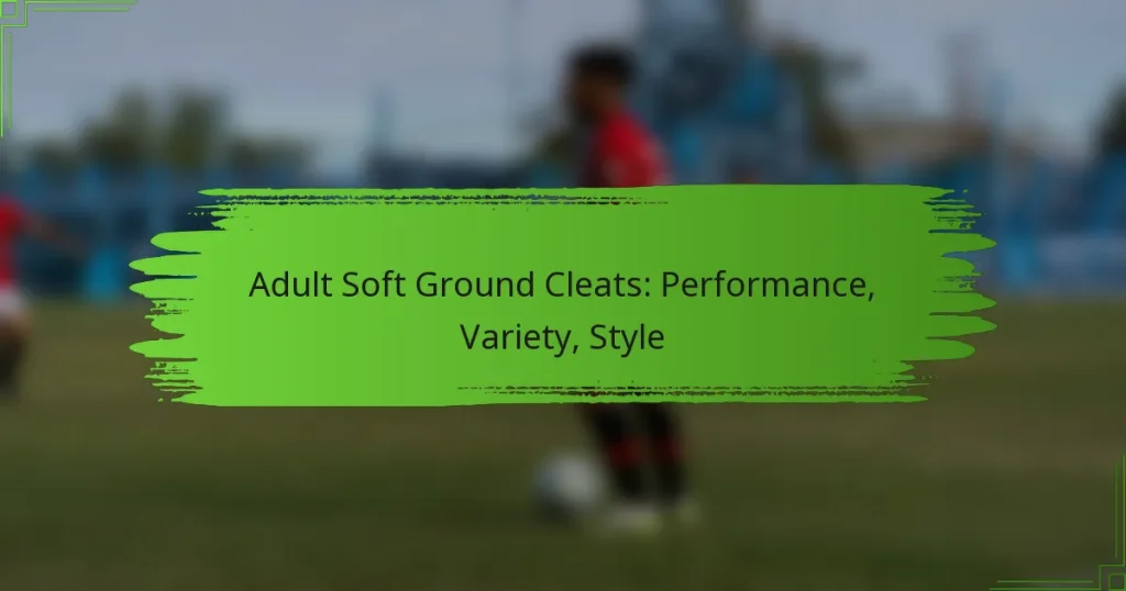 Adult Soft Ground Cleats: Performance, Variety, Style