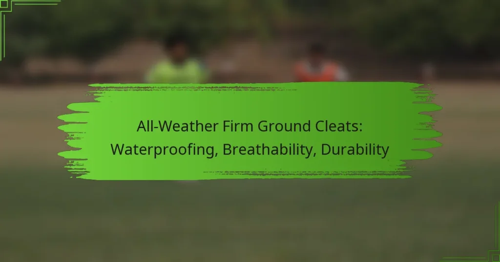 All-Weather Firm Ground Cleats: Waterproofing, Breathability, Durability