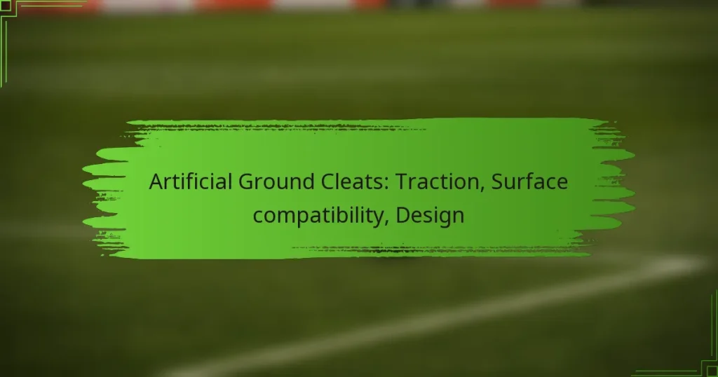 Artificial Ground Cleats: Traction, Surface compatibility, Design