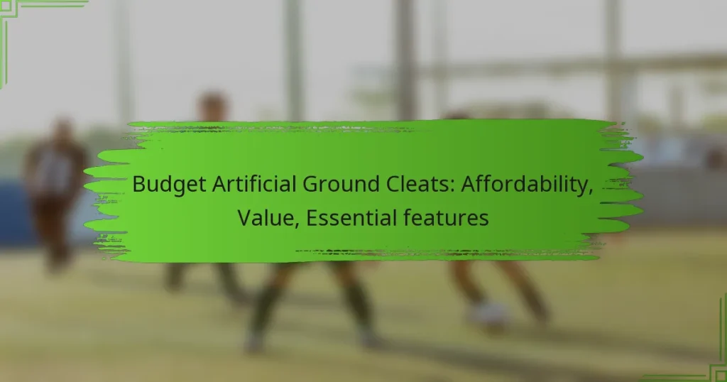 Budget Artificial Ground Cleats: Affordability, Value, Essential features