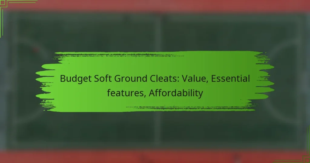 Budget Soft Ground Cleats: Value, Essential features, Affordability