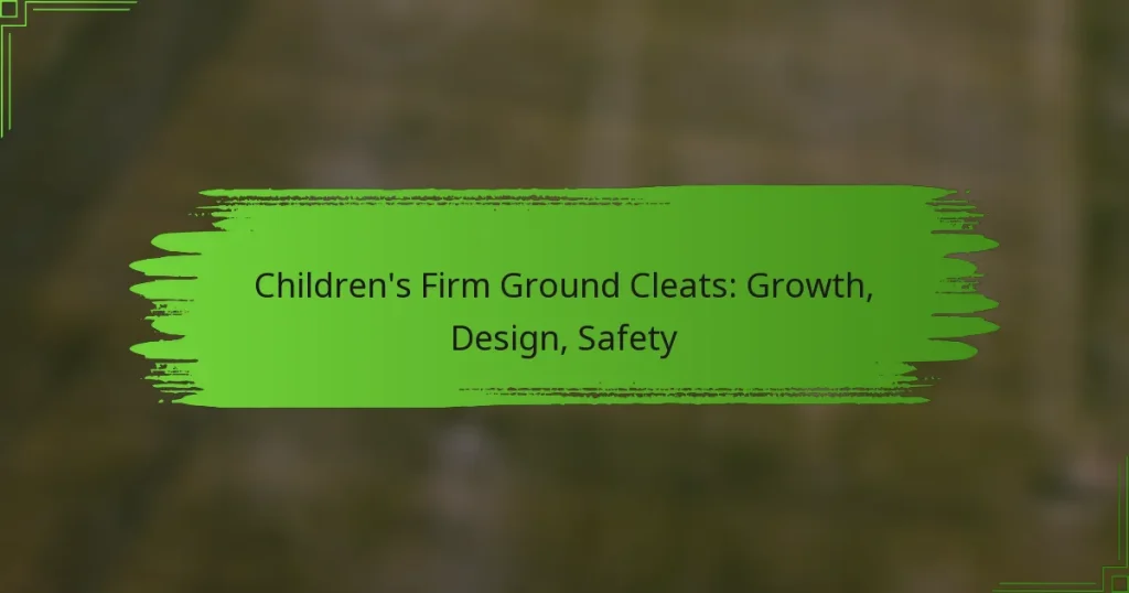 Children’s Firm Ground Cleats: Growth, Design, Safety