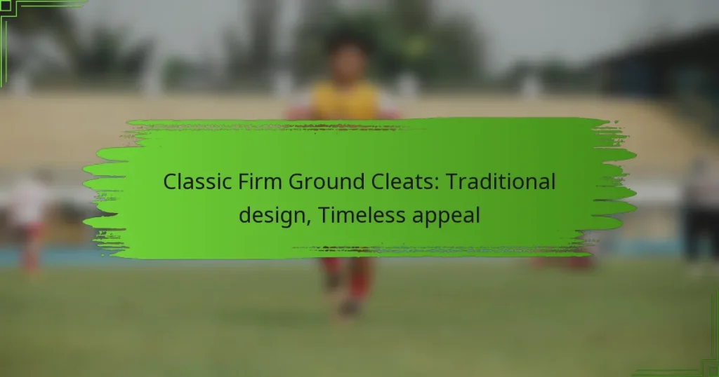 Classic Firm Ground Cleats: Traditional design, Timeless appeal