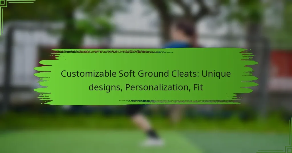 Customizable Soft Ground Cleats: Unique designs, Personalization, Fit