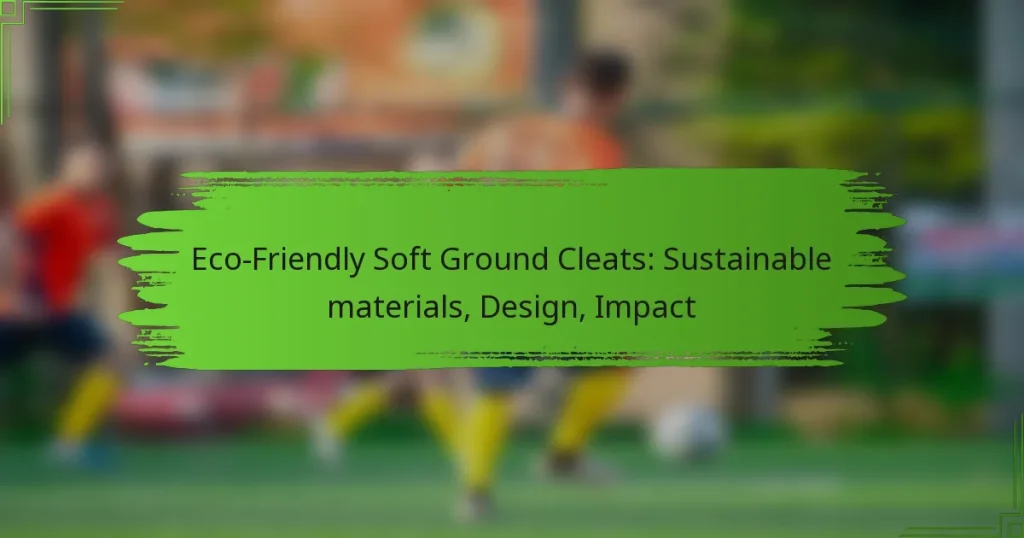 Eco-Friendly Soft Ground Cleats: Sustainable materials, Design, Impact