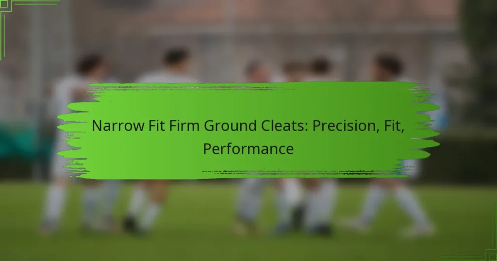 Narrow Fit Firm Ground Cleats: Precision, Fit, Performance
