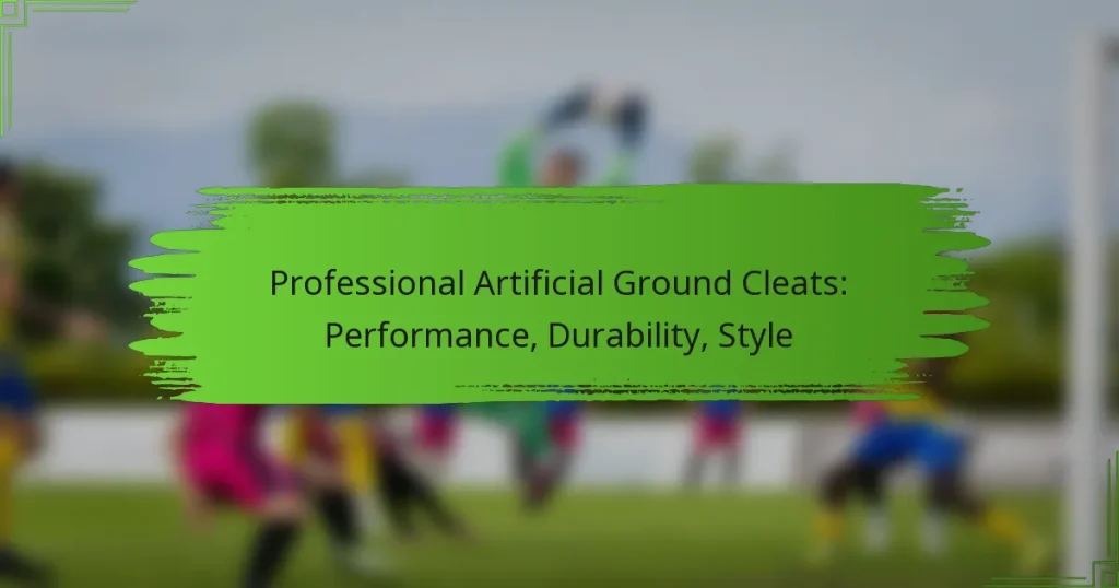 Professional Artificial Ground Cleats: Performance, Durability, Style