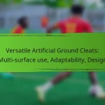 Versatile Artificial Ground Cleats: Multi-surface use, Adaptability, Design