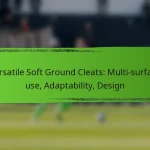 Versatile Soft Ground Cleats: Multi-surface use, Adaptability, Design
