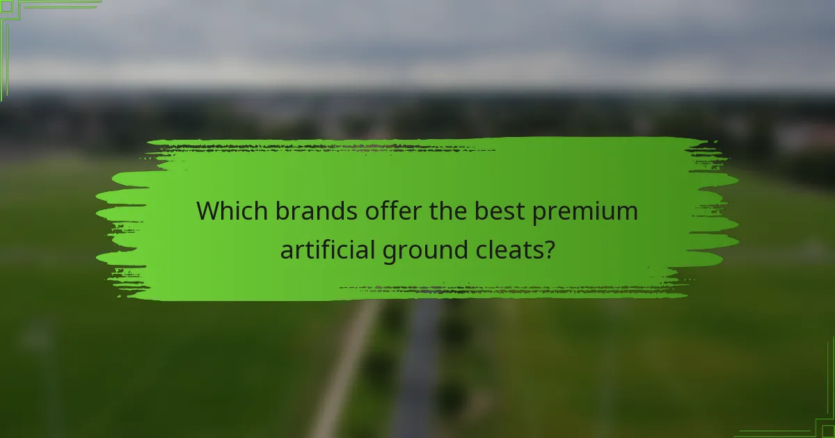 Which brands offer the best premium artificial ground cleats?